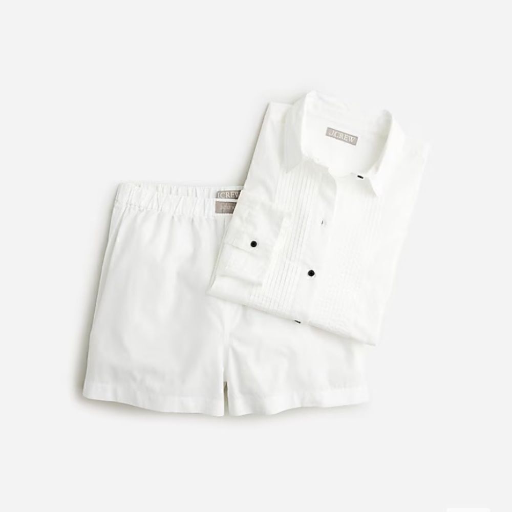 J.Crew Cropped tuxedo shirt and short pajama set (Shorts Only)